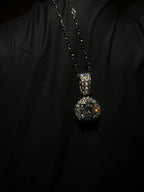 Sliver & Moissanite Circle Pendants