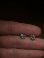 Sliver & Moissanite Stud earrings