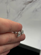 Sliver & Moissanite Stud earrings