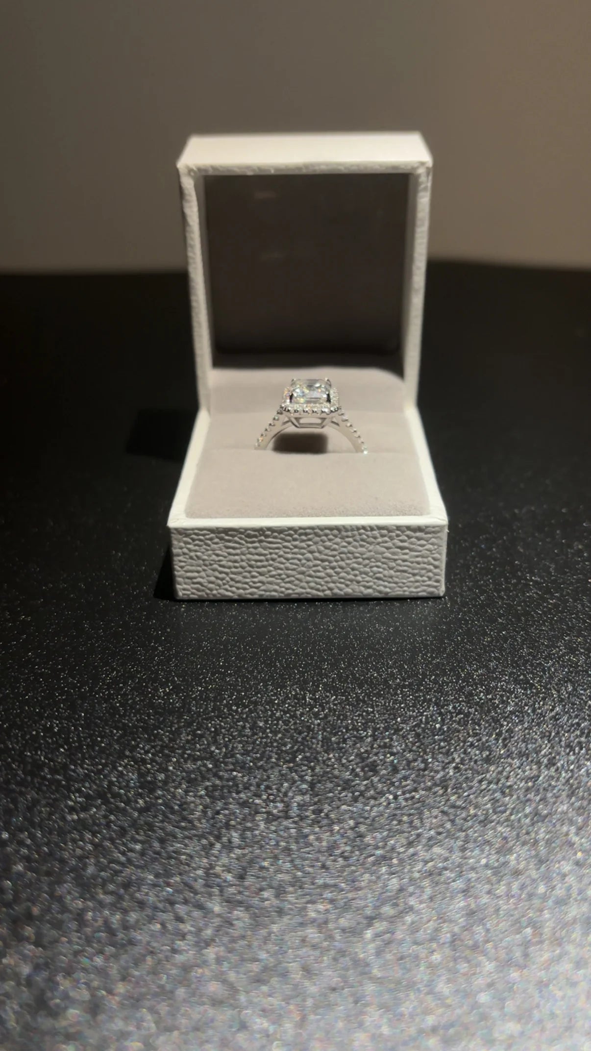 Sliver & Moissanite Cubic Ring