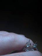 Sliver & Moissanite Halo Stud earrings