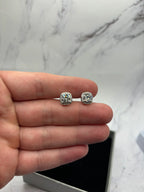 Sliver & Moissanite Stud earrings