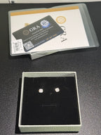 Sliver & Moissanite Stud Earrings