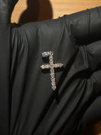 Sliver & Moissanite Cross Pendant
