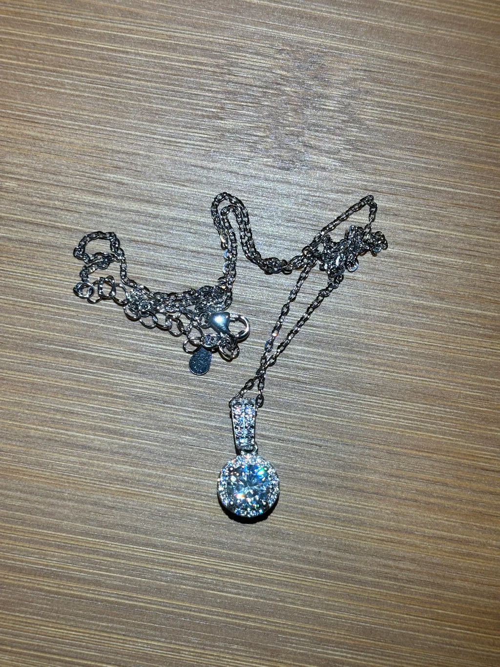 Sliver & Moissanite Circle Pendants