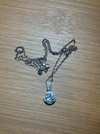 Sliver & Moissanite Circle Pendants