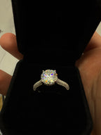 Moissanite Round Cut Ring