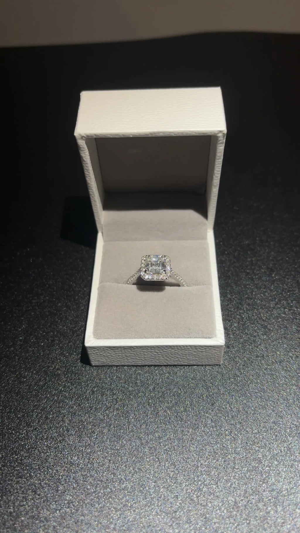 Sliver & Moissanite Cubic Ring
