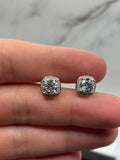 Sliver & Moissanite Stud earrings