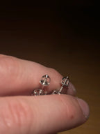 Sliver & Moissanite Stud earrings