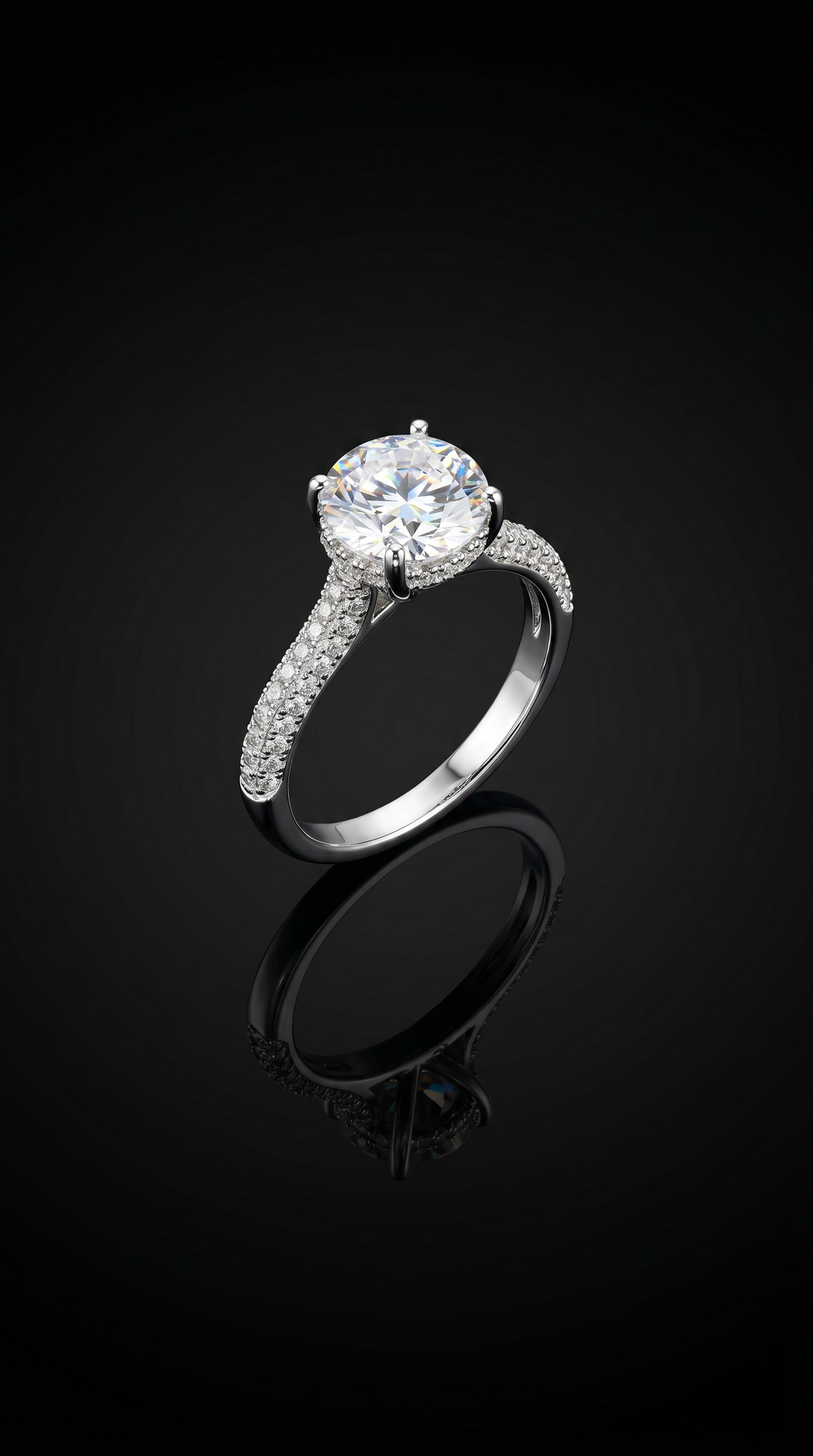 Aurivelle's Moissanite Round Cut Ring -Diamond-Like Shine| GRA Certified