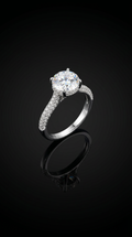 Aurivelle's Moissanite Round Cut Ring -Diamond-Like Shine| GRA Certified