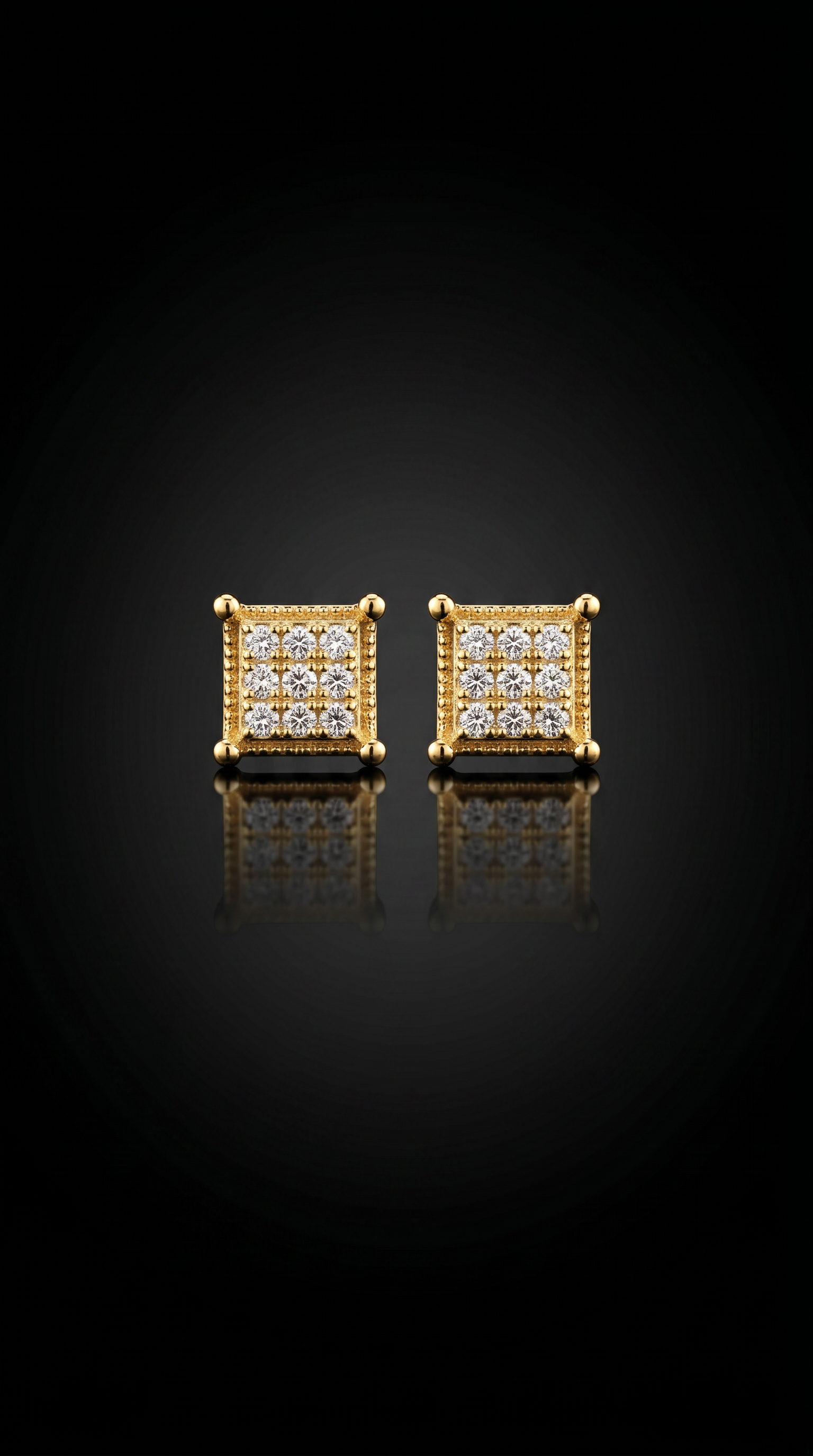 Aurivelle's Cubic Stud Earrings -Diamond-Like Shine| GRA Certified