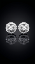 Aurivelle's 925 Sterling Silver & VVS Moissanite Circle Earrings -Diamond-Like Shine| GRA Certified