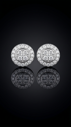 Aurivelle's 925 Sterling Silver & VVS Moissanite Circle Earrings -Diamond-Like Shine| GRA Certified