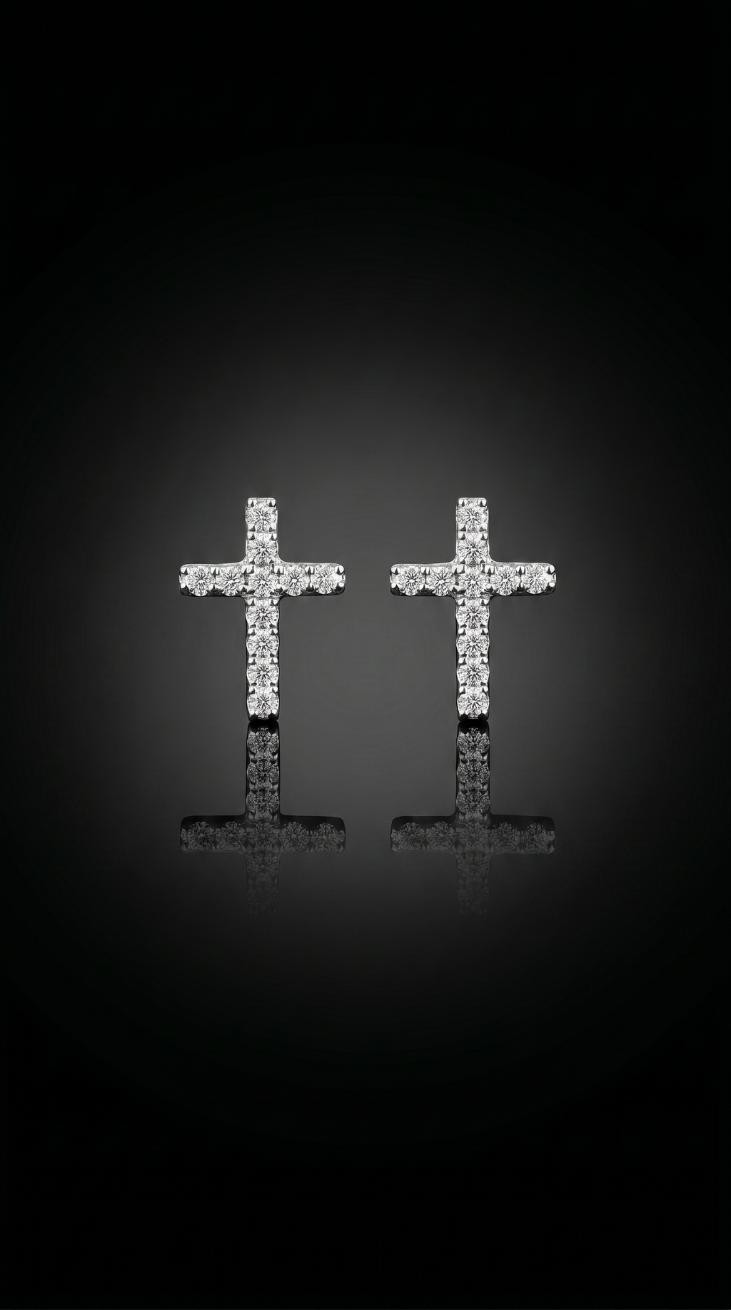 Aurivelle's 925 Sterling Silver & VVS Moissanite Cross Earrings -Diamond-Like Shine| GRA Certified