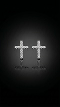 Aurivelle's 925 Sterling Silver & VVS Moissanite Cross Earrings -Diamond-Like Shine| GRA Certified