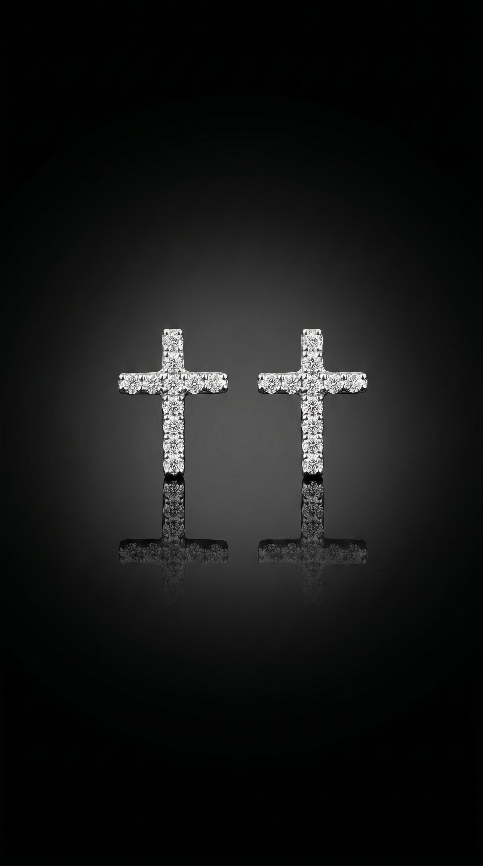 Aurivelle's 925 Sterling Silver & VVS Moissanite Cross Earrings -Diamond-Like Shine| GRA Certified