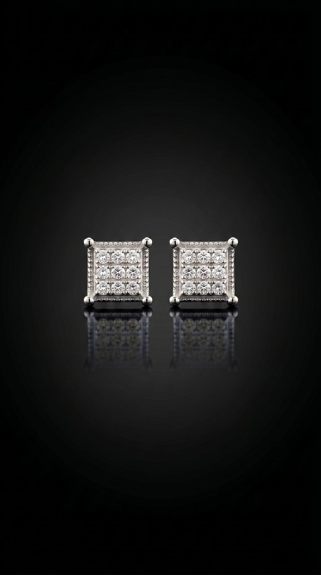 Aurivelle's Cubic Stud Earrings -Diamond-Like Shine| GRA Certified