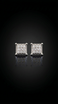 Aurivelle's Cubic Stud Earrings -Diamond-Like Shine| GRA Certified