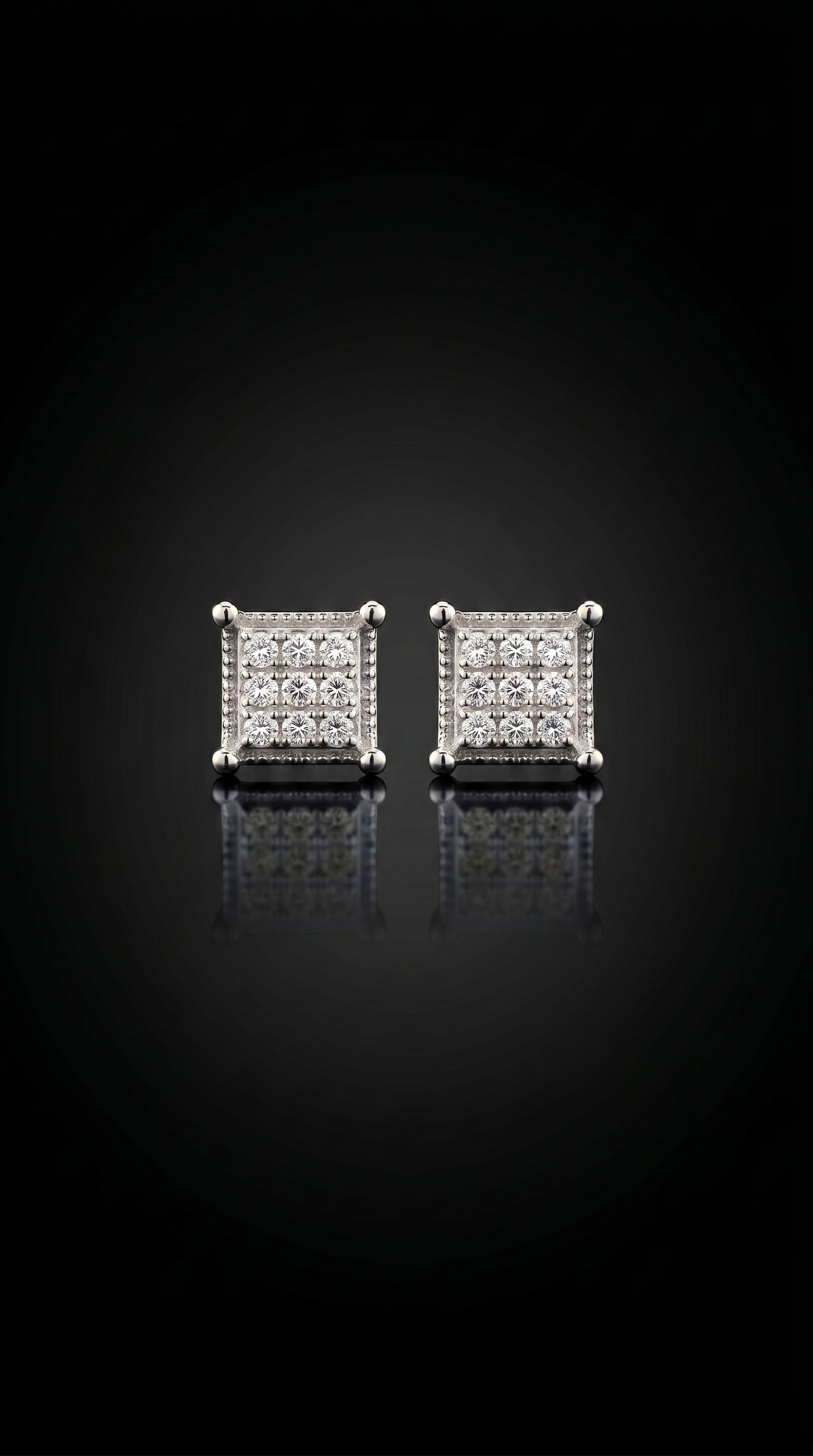 Aurivelle's Cubic Stud Earrings -Diamond-Like Shine| GRA Certified