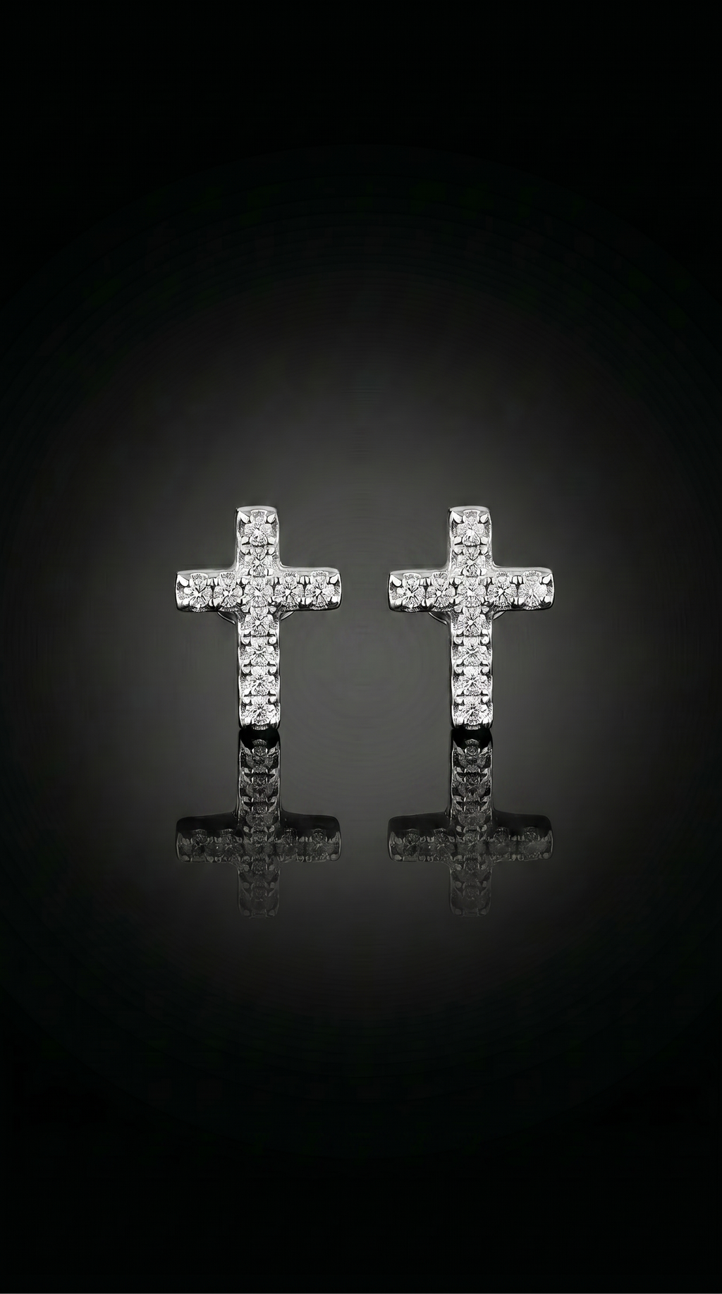 Aurivelle's 925 Sterling Silver & VVS Moissanite Small Cross Earrings -Diamond-Like Shine| GRA Certified