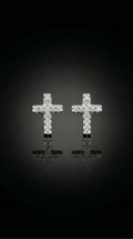Aurivelle's 925 Sterling Silver & VVS Moissanite Small Cross Earrings -Diamond-Like Shine| GRA Certified