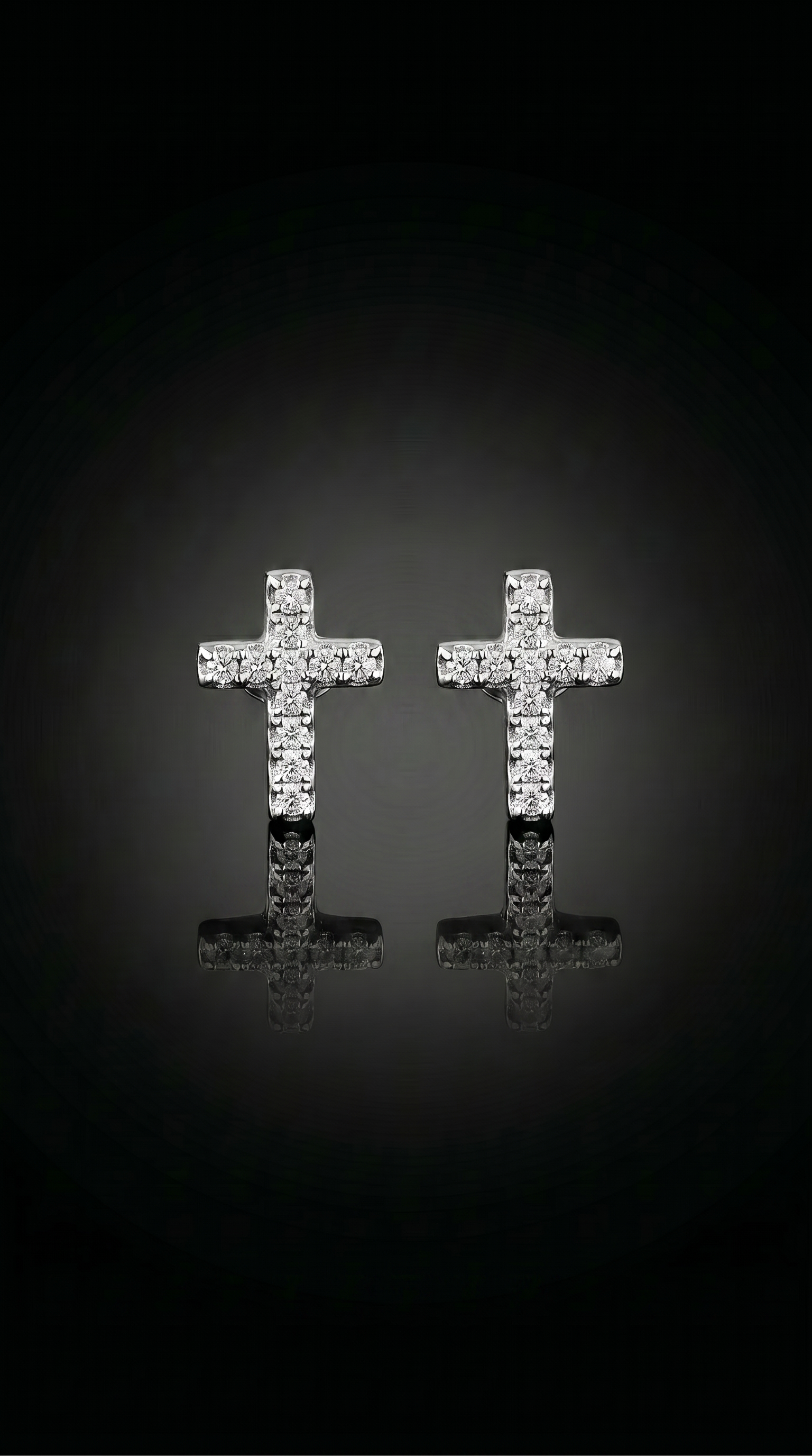 Aurivelle's 925 Sterling Silver & VVS Moissanite Small Cross Earrings -Diamond-Like Shine| GRA Certified